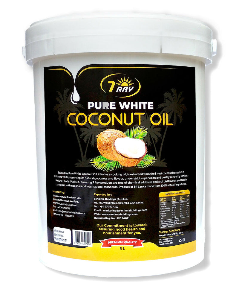 Senikma 7 Ray White Coconut Oil 05 L (Bulk pack)