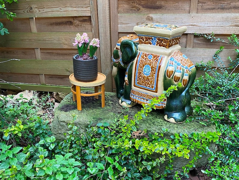 Elephant Ceramic XL Plant Stand 1960-70s