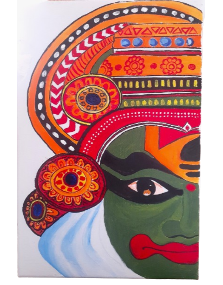 SV Eco Products Wall Art Indian Kathakali Dancer