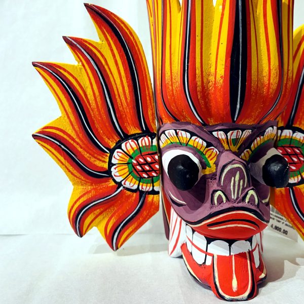 Kaduru Wooden Mask – (Gini Raksha)