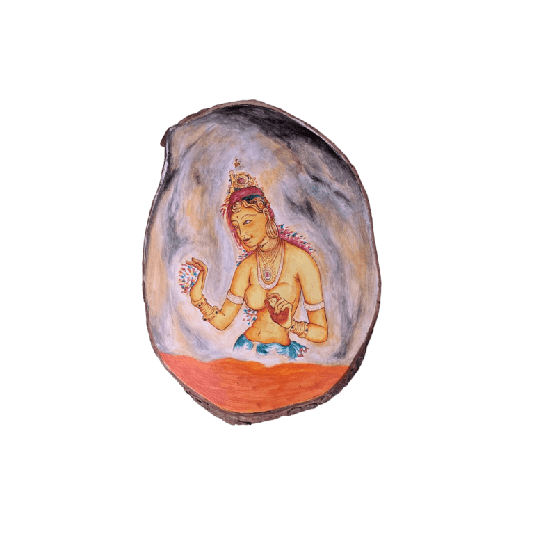 Sigiri Apsara on Wood Panel