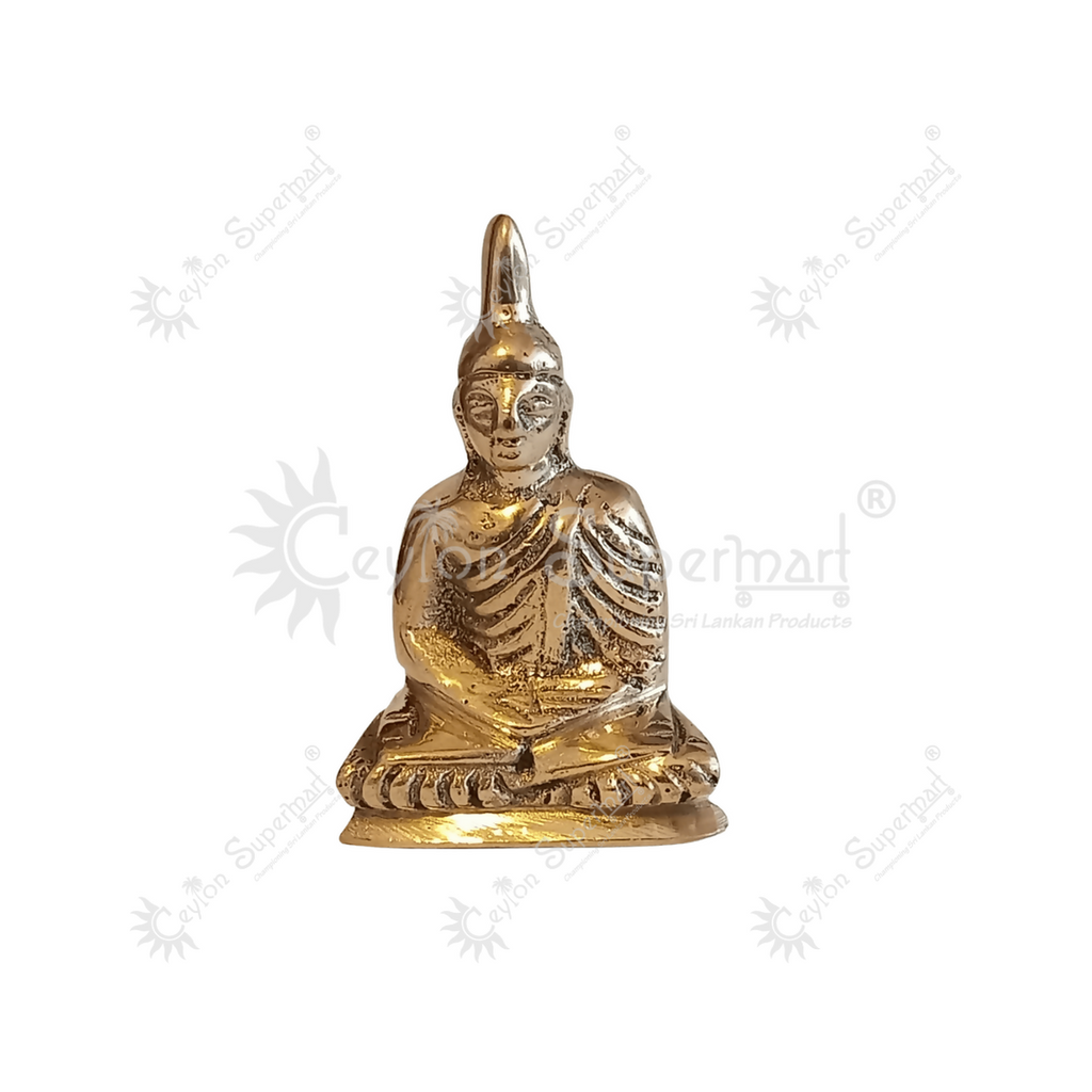 Pure brass buddha statue-Ceylon Supermart